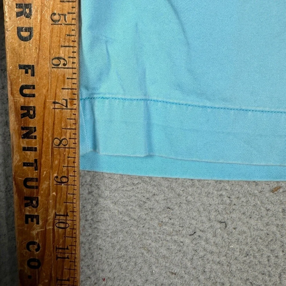 Polo Ralph Lauren Shorts Mens 32X9 Light Blue Khaki Chino Casual Flat Front Logo